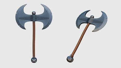 axe of astrid - to train dragon cosplay toy hiccup berk weapon viking hobby diy 3d print model - Mito3D