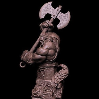 axe dota 2 bust statue dota2 sculpture art male 3d zbrush sculpt details miniature warrior print fantasy games monsters character sculptures 3d print model - Mito3D