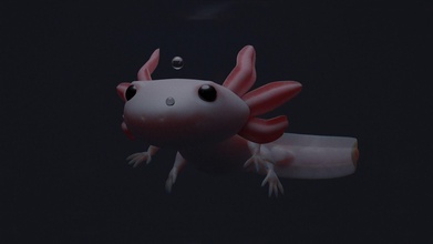 axolotl modell 3d drucken tier spielzeug zahl salamander chiby axolote spiele spielzeuge 3d print model - Mito3D
