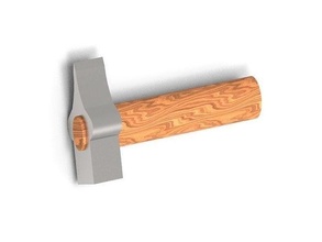 axxee bois marteau acier tranchant outil lame arme coupe maison extérieur 3d print model - Mito3D