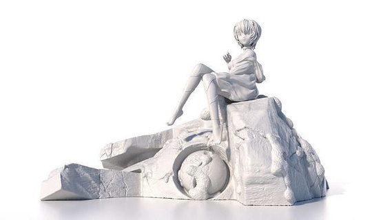 ayanami rei statue art war evangelion fanart sculpture 3d print modeling sculptures eva 3d print model - Mito3D