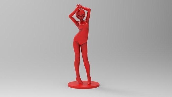 ayanami rei 2 Kadın karakter şekil Sanat vücut heykeller 3d print model - Mito3D