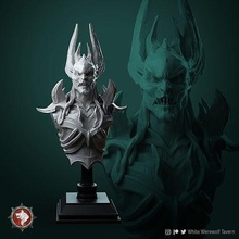 azmogius rider bust pre-supported scary art sculpture monster creature tabletop toys demon devil busts head 3dprinting 3dprintable presupported fantasy hobby diy 3d print model - Mito3D
