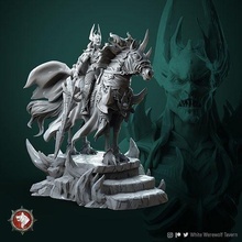 azmogius rider pre-supported fantasy sculpture art mythology character creature demon devil tabletop 3dprinting 3dminiature dnd boardgame ttrpg toys horseman games board 3d print model - Mito3D