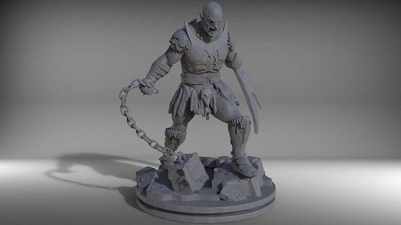 azog Hobbit ork orco canavar Legolas lotr film Uruk yüzükler Thorin urukhai heykel beyaz fantezi kötü adam Sanat heykeller 3d print model - Mito3D