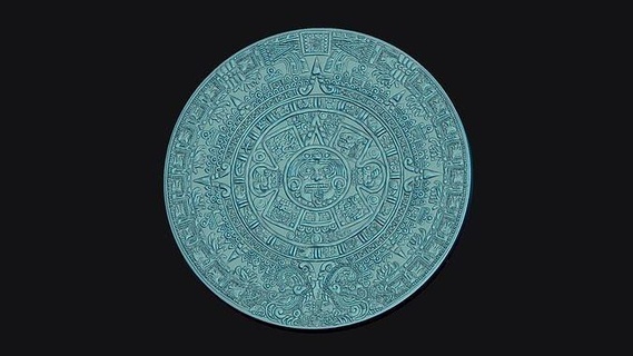 aztekisch Kalender uralt Maya Tempel Ruine Grab Mexiko Pyramide Archäologie Mexikaner Monument Artefakt Stein Dekoration Kunst Skulpturen 3d print model - Mito3D