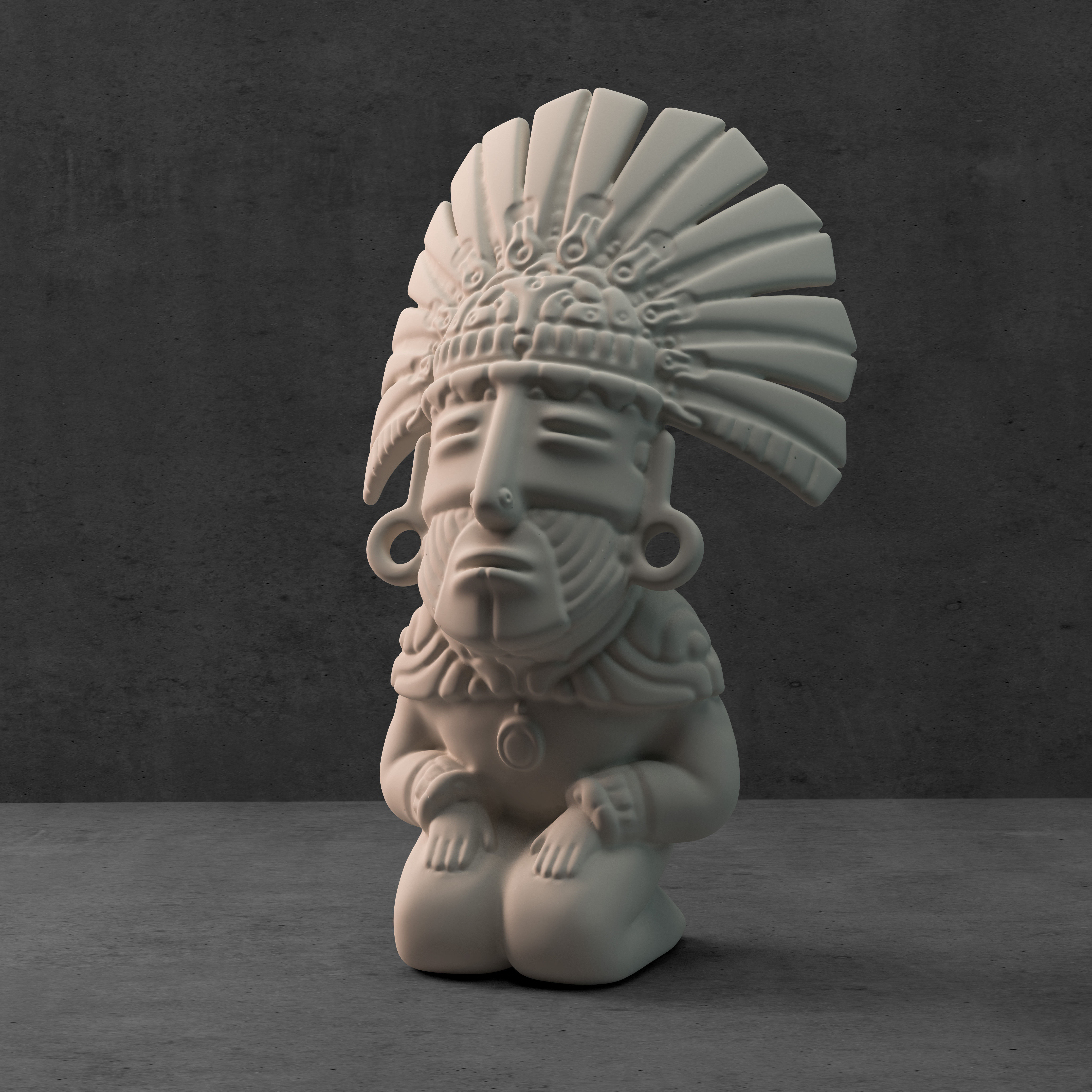 aztec sculpture mexico house art decor mayan artifact mexican mesmeric guatemala inca olmec archaeology 3D print model - Mito3D