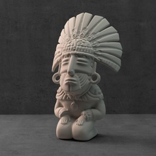 Aztek heykel ev Meksika sanat dekor 3d print model - Mito3D