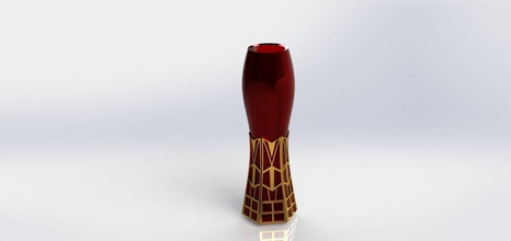 aztec tulip vase house pot ceramic accessory vases decorative flowerpot porcelain easter challenge decor 3d print model - Mito3D