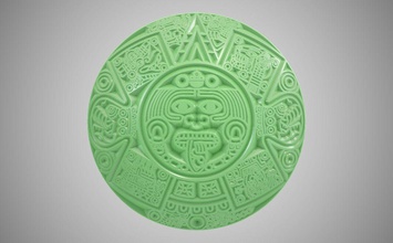 aztekisch mauer dekoration muster ethnisch nahtlos einheimisch abstrakt textur maya inka mexiko indisch drucken kalender adler geometrisch kultur gestalten dreieck ornament haus dekor 3d print model - Mito3D