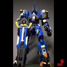 azure beowulf - 3d print action figure based on alteisen riese games 3dprint articulated gundam robot toys 3d print model - Mito3D