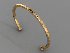 b 107 pulseira homens humano fêmea jóia ouro prata diamante gema moda imprimível brilhante joalheria beleza mão cabeça anel esterlina pulseiras 3d print model - Mito3D