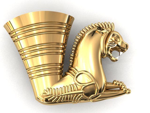 115 pasargad persisch gold mädchen weiblich schmuck ring mode halskette armband diamant juwel silber saphir anhänger halsketten 3D print model - Mito3D