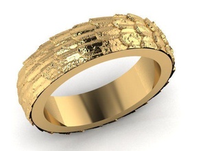 b 123 oro anillo in forma of árbol maletero niña hembra mujer humano belleza collar textura plata joya libra esterlina joyería anillos 3d print model - Mito3D