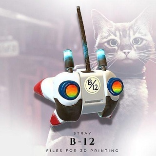 b 12 zumbido extraviado robot cyberpunk gato juguete futuro remoto Ciencias gatito felino pasatiempo bricolaje diy 3d print model - Mito3D