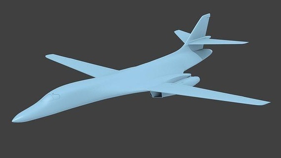 b 1b lanceiro USAF avião aeronave voar militares jato vôo ar bombardeiro passatempo faça 3d print model - Mito3D