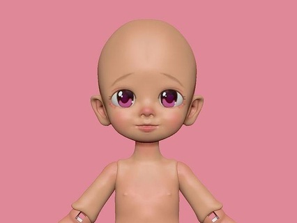 b chan bjd dizi ilave baş normal kulaklar dosya 3d Yazdır 3dprint oyuncak bebek Şirin insan balo topu stl dosyası 3dprintfile reçine dijital yazdırılabilir yazıcı Sanat heykeller 3d print model - Mito3D