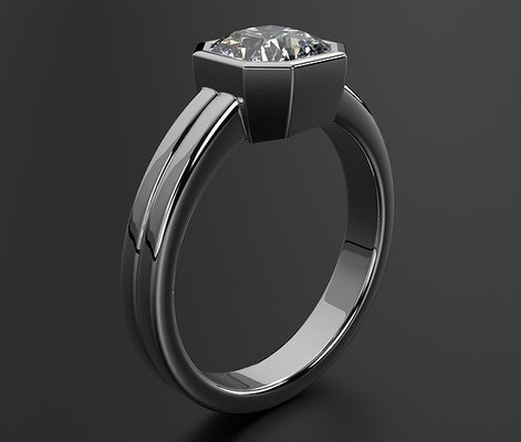 b04ra150087 engagement jewelry diamond wedding gold printable rings ring 3d print model - Mito3D