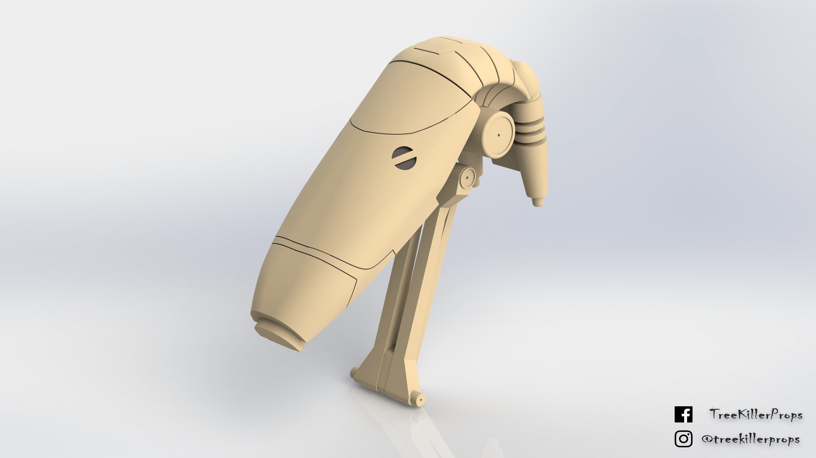 b1 battle droid head star wars starwars roboter cosplay props prop clone future clonewars jedi accessories 3dprint 3dprinting game games toys 3D print model - Mito3D