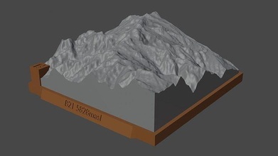 b21 montaña paisaje volcán terreno ambiente naturaleza fotogrametría elevación dem Ciencias 3d print model - Mito3D