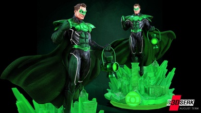 b3dserk dc comics green lantern hal jordan 3d sculpture stl printable batman superman superheroes sculpting justice league hobby diy 3d print model - Mito3D