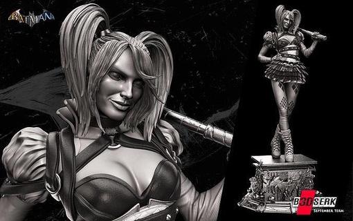 b3dserk Eylül dönem 2022 Harley Quinn heykel 3dmodeling 3dart anime 3dprinting Sanat heykeller 3d print model - Mito3D