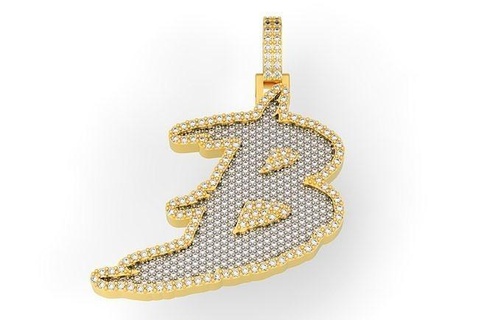 b pave letter font 2 options 3dpave pavemodels diamonds jewellery necklace pendant font3d pavefont fontletters font3dletters fontpendant pavesettingfont pavemodeling custom customfont 3dcustom 3dletter charm fontcharm jewelry pendants 3d print model - Mito3D