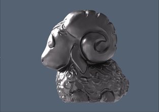 baa-agnello gioielli la carne di agnello ciondoli jewerly scolpire art fatti a mano statua deco 3d print model - Mito3D