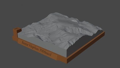 baatar hayran montagne paysage volcan terrain environnement nature photogrammétrie élévation dem science 3d print model - Mito3D