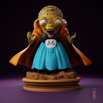 babidi fant arte anime dragon ball z zbrush arte fan wacom esculturas 3d print model - Mito3D