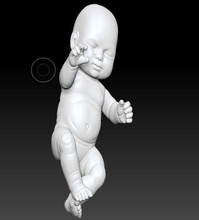 baby 3d print model in air human child rigged art sculptures 3d print model - Mito3D