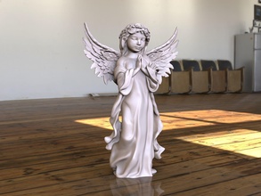 bébé ange art sculpture figure accueil maison 3d fille corps religion dieu foi décor 3d print model - Mito3D