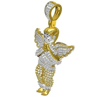 baby angle hip hop pendant gold diamond silver printable fashion jewellery jewelry jewel luxury gem 3d cad design customize pendants 3d print model - Mito3D