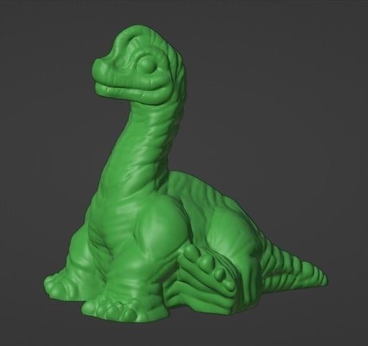 bebê braquiossauro brinquedo estatueta colecionável animal estátua jogos brinquedos 3D print model - Mito3D