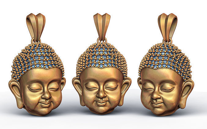 baby buddha diamond pendant statue budda hong siddhartha gautama buddhism zen religion idol god asian monastery buda budah budha sidharta meditation hinduism jewelry pendants 3D print model - Mito3D