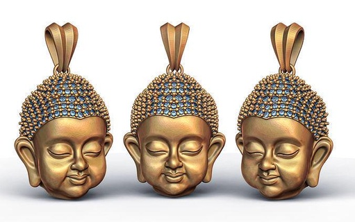 bebek Buda elmas kolye heykel Budda hong Siddhartha Gautama Budizm Zen din idol Tanrı Asya manastır kolay Sidharta meditasyon Hinduizm takı 3d print model - Mito3D