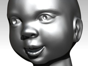 baby child doll head character toy cartoon cute kid children girl print cnc games toys 3d print model - Mito3D