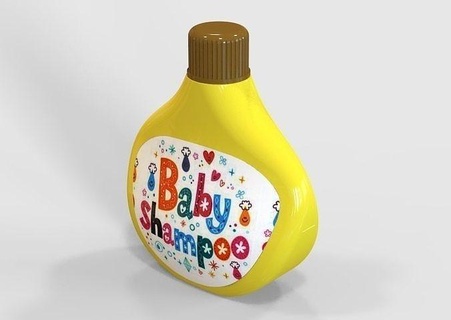 baby cosmetics bottle shampoo cosmetic product cream bath health beauty conditioner dispenser perfume lotion up kids wash house accessories 3d print model - Mito3D