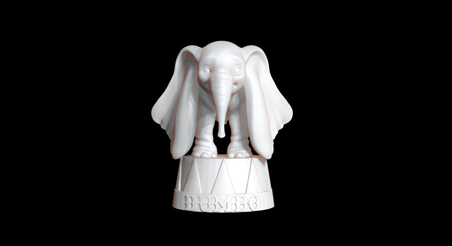 fanart bébé l'éléphant dumbo enfant mignonne amusement animal elefante disney jeux jouets 3D print model - Mito3D