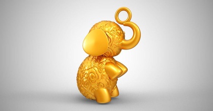 baby elephant necklace jewelry animal wildlife wild africa nature lion safari forest jewellery bracelet ring diamond earrings kids necklaces 3d print model - Mito3D