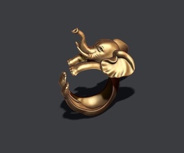 bambino elefante squillare Africa abbigliamento cad oro alto gioiello gioielleria cartone animato tappeto animale elephnt elefhnt stampabile carina anelli 3d print model - Mito3D