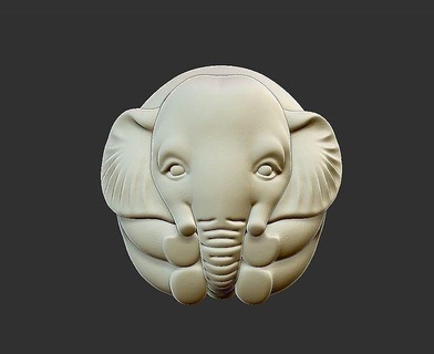 baby elephant animal cartoon cute decoration ornament statue sculpture cnc carving printable kid toy art sculptures 3d print model - Mito3D