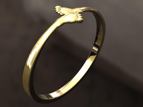 baby piede ad anello gioielli oro amore preziosi stampabile gioiello le madri madre regalo lucente luminose brillante di san valentino anelli 3d print model - Mito3D