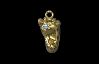 baby foot child kid feet children gift newborn pregnant childbirth born jewelry pendants 3d print model - Mito3D