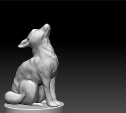 bebé zorro animal imprimible pequeña escultura stl estanco figura naturaleza Arte esculturas 3d print model - Mito3D