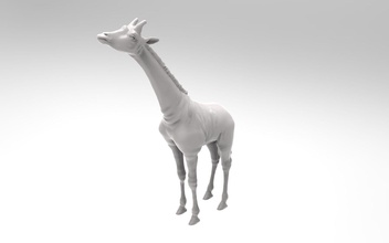 bambino giraffa somalo fauna selvatica sfida animale arte sculture 3d print model - Mito3D