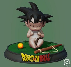 bebê goku dragão bola esfera dbz dragonballz anime personagem manga naruto desenho animado fofa gt arroz arte jogos brinquedos 3d print model - Mito3D