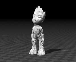 bebek Groot Sanat yaratık Eğitim Bedava freecad gökada Muhafız kahraman Kulp destek Medelis model film heykel süper oyuncak ağaç groot Grootbaby heykeller 3d print model - Mito3D