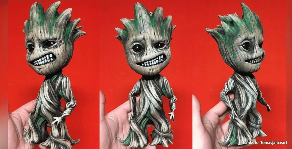 baby groot sculpture 3d print model - stl files printing printable galaxy guardians avengers infinity miniatures figurines game character boy games toys 3D print model - Mito3D