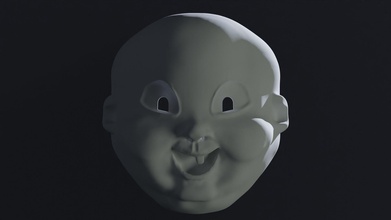bebé máscara of asesino contento muerte cara cabeza ojo personas disfraz gafas horror víspera santos serie escalofriante moda accesorio miedo monstruo obsesionado juegos juguetes pasatiempo bricolaje diy 3d print model - Mito3D